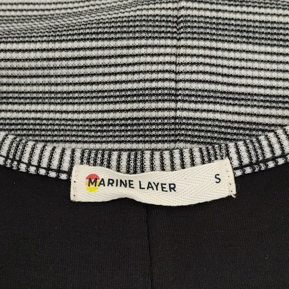 Marine Layer Lexi Rib Daytime Midi Dress in Black & White Stripe Size Sm… - Picture 10 of 16